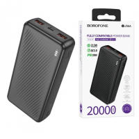 Зовнішній акумулятор Power bank Borofone J56A 20000 мАг 22.5 Вт швидка зарядка чорний
