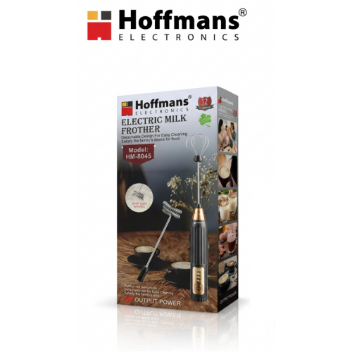 Ручний акумуляторний капучинатор для молока Hoffmans HM-8045 Білий