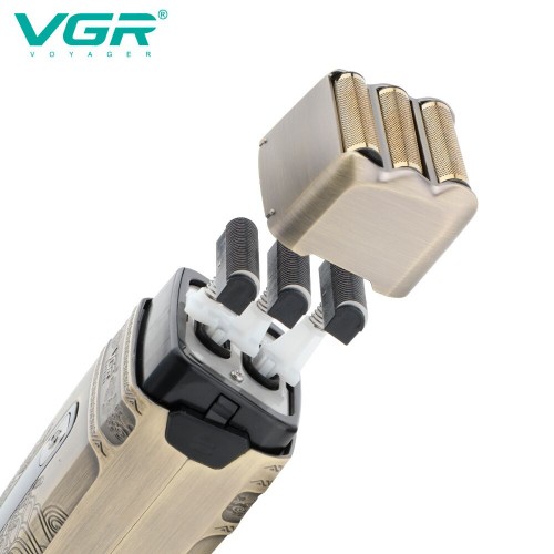 Електробритва Шейвер VGR V-335, потрійне лезо, IPX6, LED дисплей