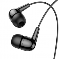 Провідні навушники вакуумні 3.5mm HOCO M97 Enjoy з мікрофоном 1.2m Чорні