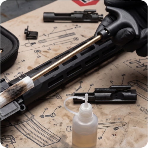 Набір для чищення зброї, 17 од. (22Cal.38Cal,.40Cal,.45Cal) INTERTOOL HT-9002 в чохлі