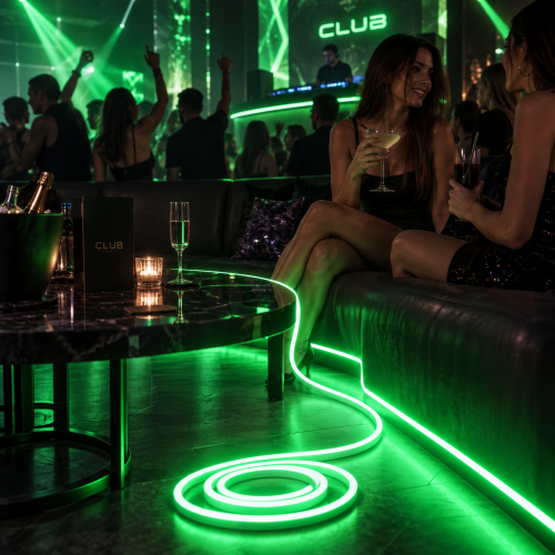 Силіконова стрічка від USB 2M / NEON світлодіодна стрічка / Водонепроникна стрічка неон Зелений
