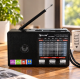 Радіоприймач із ліхтариком FM USB MicroSD Golon RX-8866BT з Bluetooth на акумуляторі Чорний