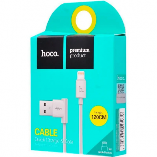 Кабель для заряджання телефону HOCO UPL11 Lightning L Білий