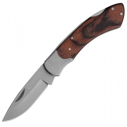 Нож складной 181 мм, ручка с деревянными вставками. INTERTOOL HT-0594