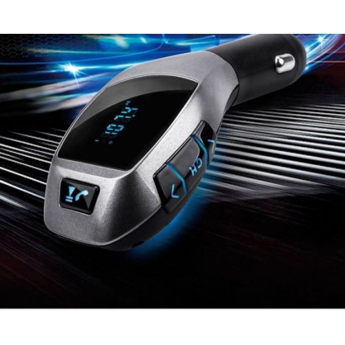 Автомобильный FM трансмиттер модулятор H20 Bluetooth MP3 Серый