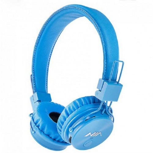 Беспроводные Bluetooth Наушники с MP3 плеером NIA-X3 Радио блютуз Синие