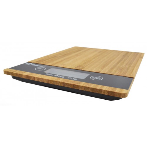 Электронные кухонные деревянные весы на 5 кг Domotec MS-A