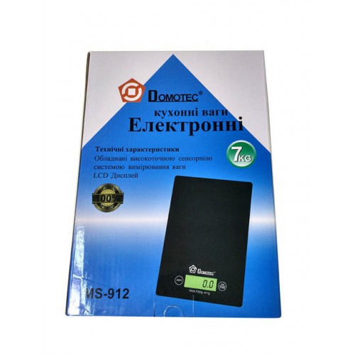 Сенсорные электронные кухонные весы до 7 кг Domotec MS 912 Белые